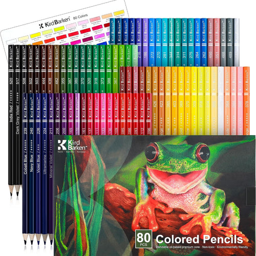 80 Colored Pencils Set, Oil-Based Soft Core for Adult Coloring Books, Professional Color Pencils Art Gifts for Artists, Beginners and Adults