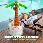 60" Inflatable Palm Tree Cooler for Summer Parties and Outdoor Decorations