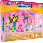 Imagimake Window Art Princess & Unicorn | Mermaid Suncatcher Kit | 32 Pieces Glass Painting Set | Kids Activities Ages 5-8 | DIY Craft Kit | Birthday Gift for Girls Ages 5,6,7,8,9,10,12 Years Old