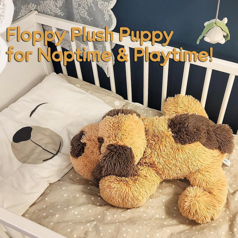 WEIGEDU Floppy Stuffed Dog Puppy Plush Toy, Stuffed Animal, 20 inch | Huggable Beagle Labrador Retriever, Lying Down, Super soft, For Kids Girls Boys Baby, Birthday Gift