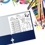 Better Office Products Blue Folders with Pockets, 50 Pack Letter Size Two Pocket Portfolio Folders, Durable Paper Folders for School Classroom Office Organization, Standard Letter Size Blue Folders