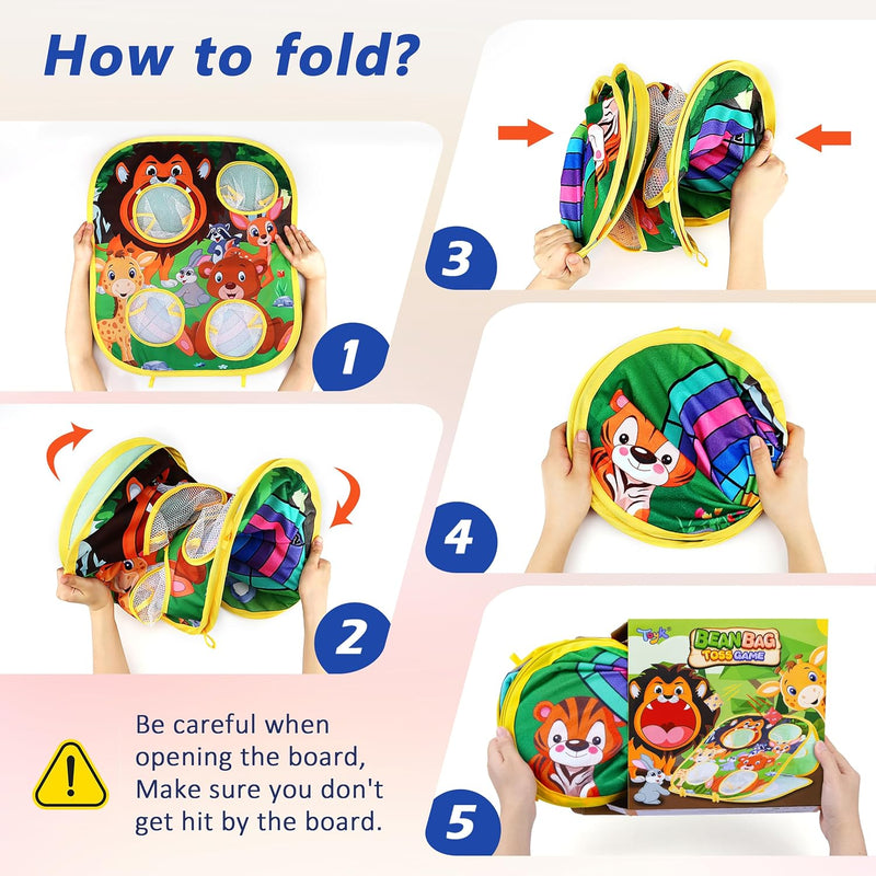 Animal Bean Bag Toss Game Outdoor Toy for Kids Family Party Supplies