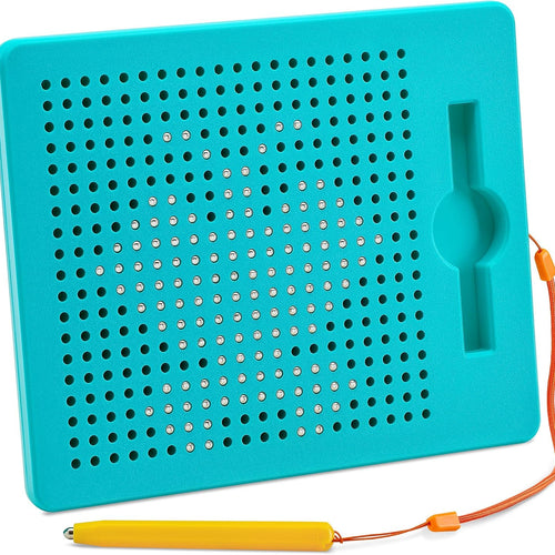 Magnetic Drawing Board for Kids & Toddlers, Airplane & Car Ride Activities | Magnetic Tablet Toy with Beads & Stylus Pen, Travel Toys for Toddlers, Road Trip & Flight Activity, Gift for Boys & Girls