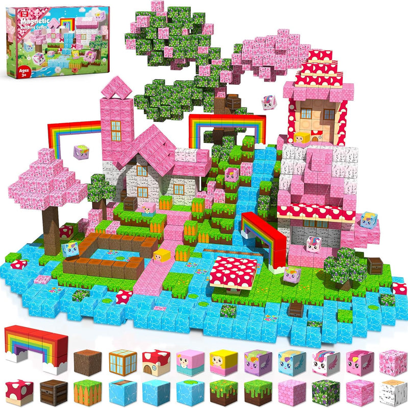 100PCS Goody King Magnetic Building Cube Game, STEM Montessori Stacking Toy, Sensory Tiles for Boys & Girls Age 3-4, 5, 6, 7, 8, 9, 10