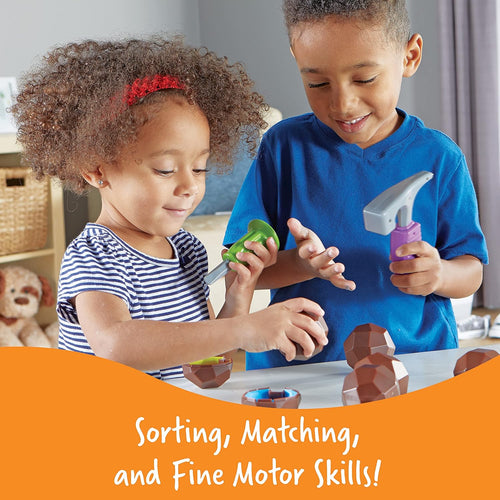 Learning Resources Rock 'n Gem Surprise, 19 Pieces, Ages 3+ Toddler Learning Toys for Sorting and Matching STEM Skills