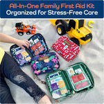 KeepGoing Travel First Aid Kit for Kids, 130 Pc. TSA-Approved Travel Size | Toddler First Aid Kit, Mini First Aid Kit for Car, Home, Purse, Diaper Bag & Backpack, Latex-Free Bandages