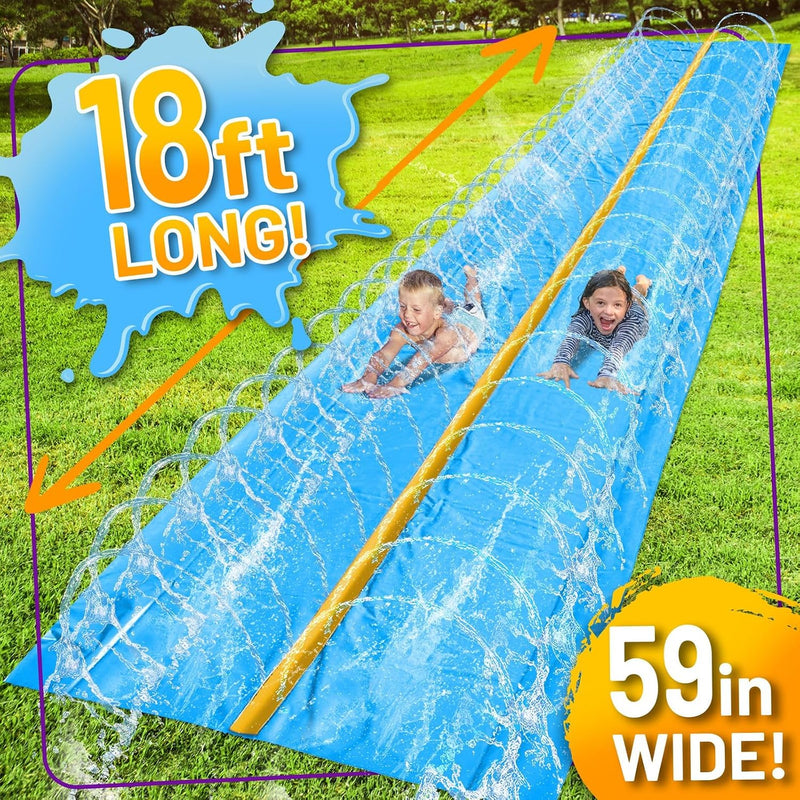 stargo 18 x 5 ft - Slip and Slide, Water Slides for Kids - Backyard waterslide for Kids, Outdoor Fun Summer Water Toys, Water Activities for Kid and Adults for Backyard Fun, Ages 4-8, 5, 6, 7, 8-12 +