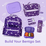 Bentgo Kids Snack - 2 Compartment Leak-Proof Bento Box Container for Snacks and Small Meals, Easy-Open Latch, Dishwasher Safe, BPA-Free for School, Daycare, & Sports - Ideal for Ages 3+ (Purple)