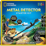 National Geographic starter metal detector kit for kids 7.4 inch waterproof coil trowel adjustable