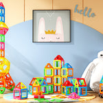 Magnetic STEM Building Tiles for Kids 3+, Creative Learning Construction Set by ToyTonix