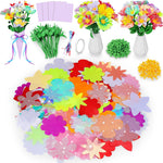 DIY Fabric Flower Bouquet Kit for Kids, Educational Toy, Arts and Crafts for 4+ Year Toddler Girl