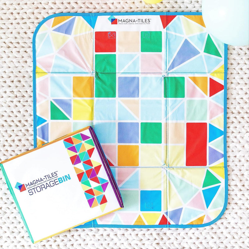 MAGNA-TILES Storage Bin & Interactive Play-Mat, The Original Magnetic Building Brand