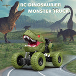 Remote Control Dinosaur Car with LED Light, 2.4GHz High-Performance Control, Rechargeable 4WD Off Road