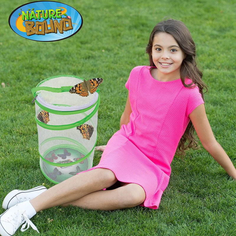 Nature Bound butterfly growing kit for kids - Live caterpillar to butterfly project with STEM learning guide and voucher