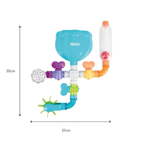 ToyTonix Wacky Water Pipes Interactive Bath Toy for Toddlers 18 Months Plus with Learning Experience