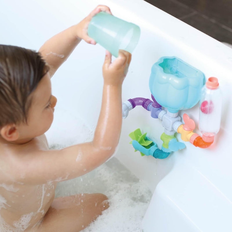 ToyTonix Wacky Water Pipes Interactive Bath Toy for Toddlers 18 Months Plus with Learning Experience